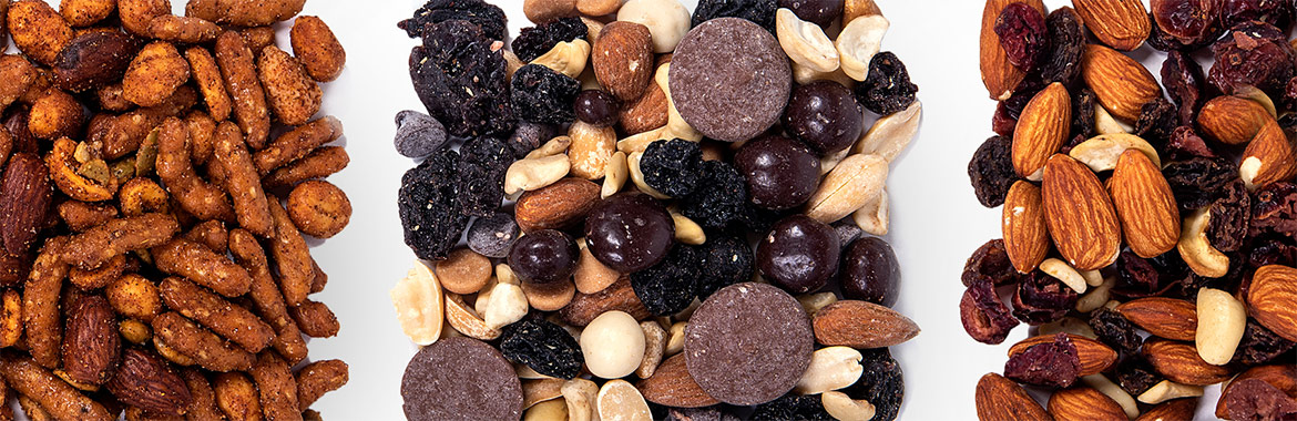 Examples mixed snacks and mixed nuts